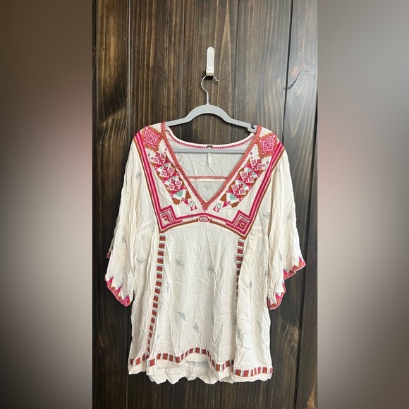 Free People Embroidered Boho Tunic Mini Dress 🖤 - Picture 4 of 10